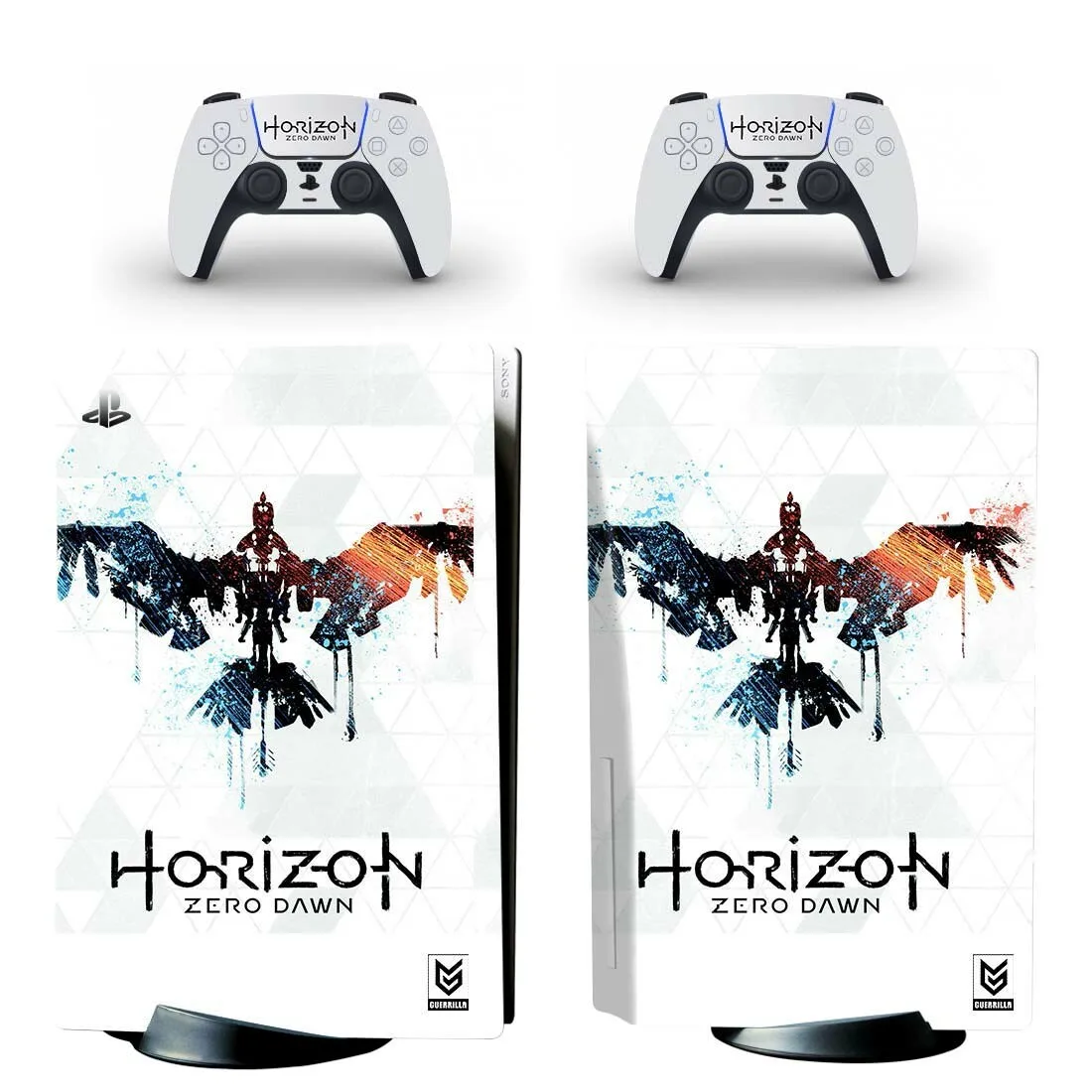 Horizon Zero Dawn PS5 Disc Skin Sticker Decal Cover for Console and 2 Controllers PS5 Disk Skin Sticker Vinyl