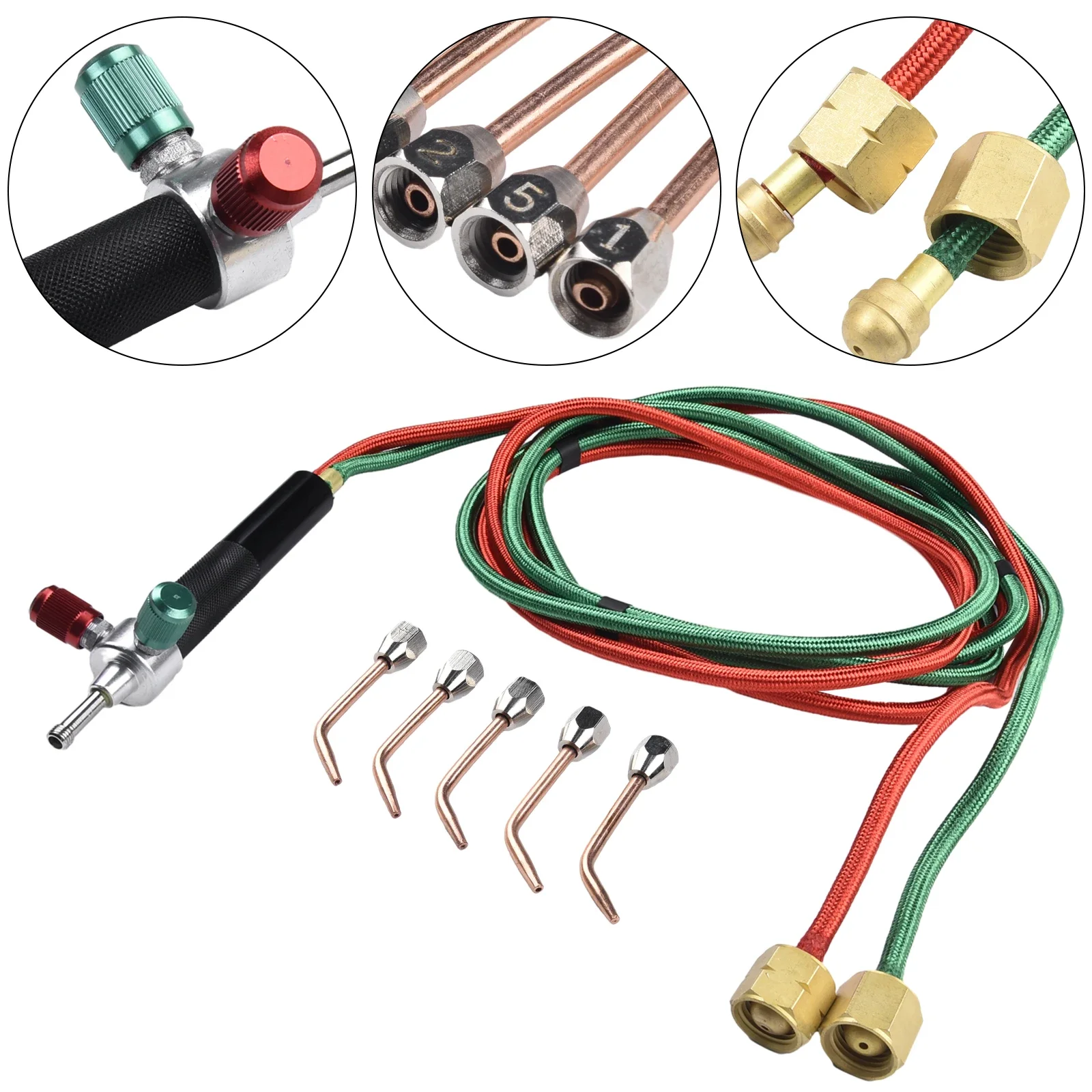 

Mini Gas Welding Cutting Oxy Oxygen Acetylene Torch Kit Welder Tool + 5 Nozzles Electronics Repair And Manufacturing