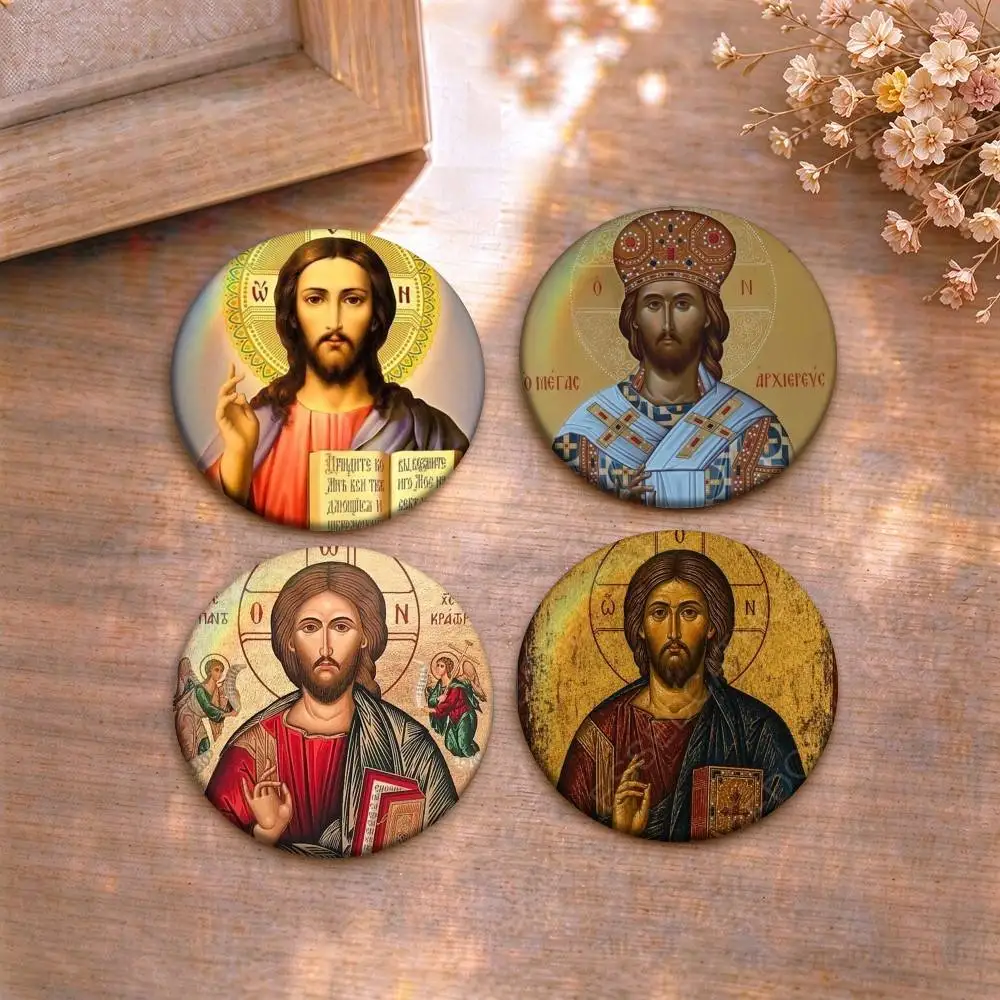 Orthodox Jesus Icon  Tin badges in 25/32/44/58/75mm, brooch pins for accessories & gifts,Souvenir.