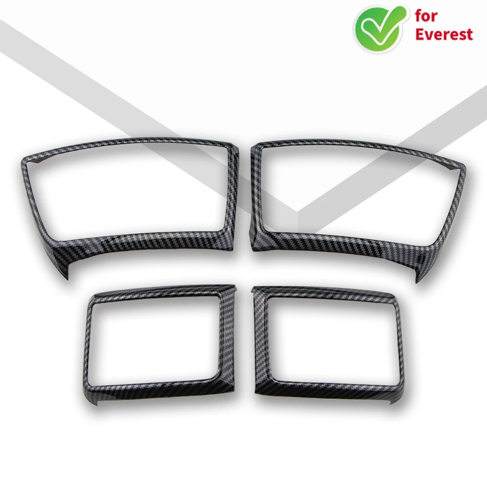 Car Air Conditioning Dashboard Vent Outlet Cover Trim Stickers for Ford Ranger Everest Endeavour 2015 - 2021 Accessories