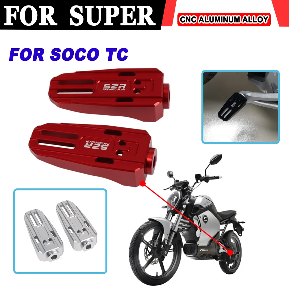 

Motorcycle Accessories Widen Front Footrest Footpegs Pedal Driver Foot Rests Footpeg For Super SOCO TC TS TS Lite TS Pro TSX