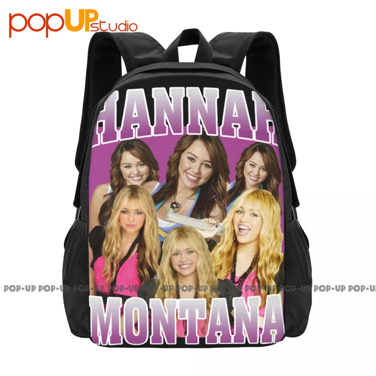 Hannah Montana Miley Cyrus Music Rap Hip-Hop Backpack Large Capacity Gym Softback Shopping Bag Clothes Backpacks