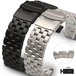 Solid Stainless Steel Bracelet 18mm 20mm 22mm 24mm Replacement Watch Band Women Men Metal Strap for Seiko High Quality Wristband