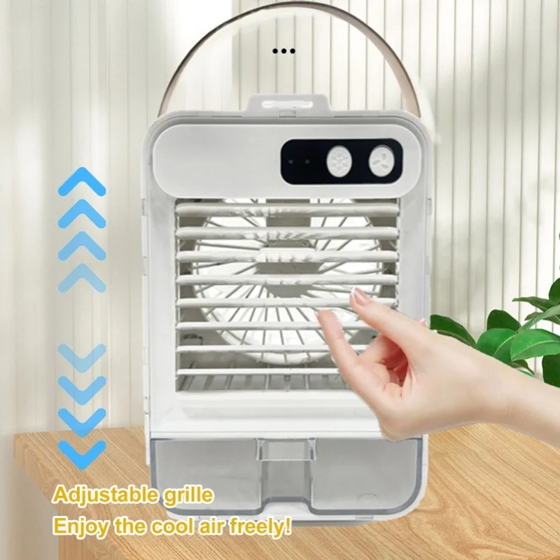 

Портативный 3-скоростной кондиционер-охладитель 100 мл, тихий настольный вентилятор с зеркалом для офиса и спальни