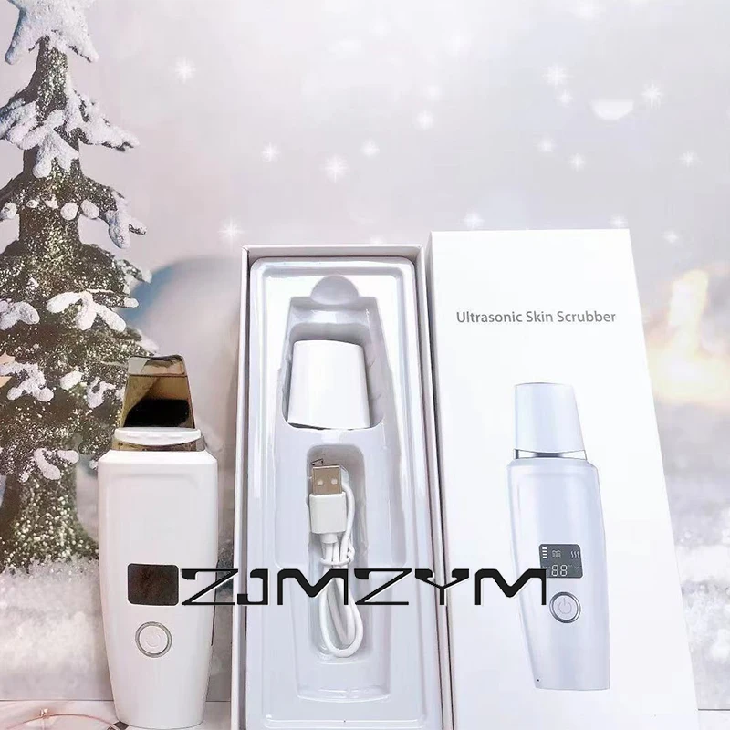 LCD Ultrasonic Skin Scrubber Blackhead Remover Sonic Face Skin Cleaning Peeling Device Comedone Extractor Facial Beauty Tool