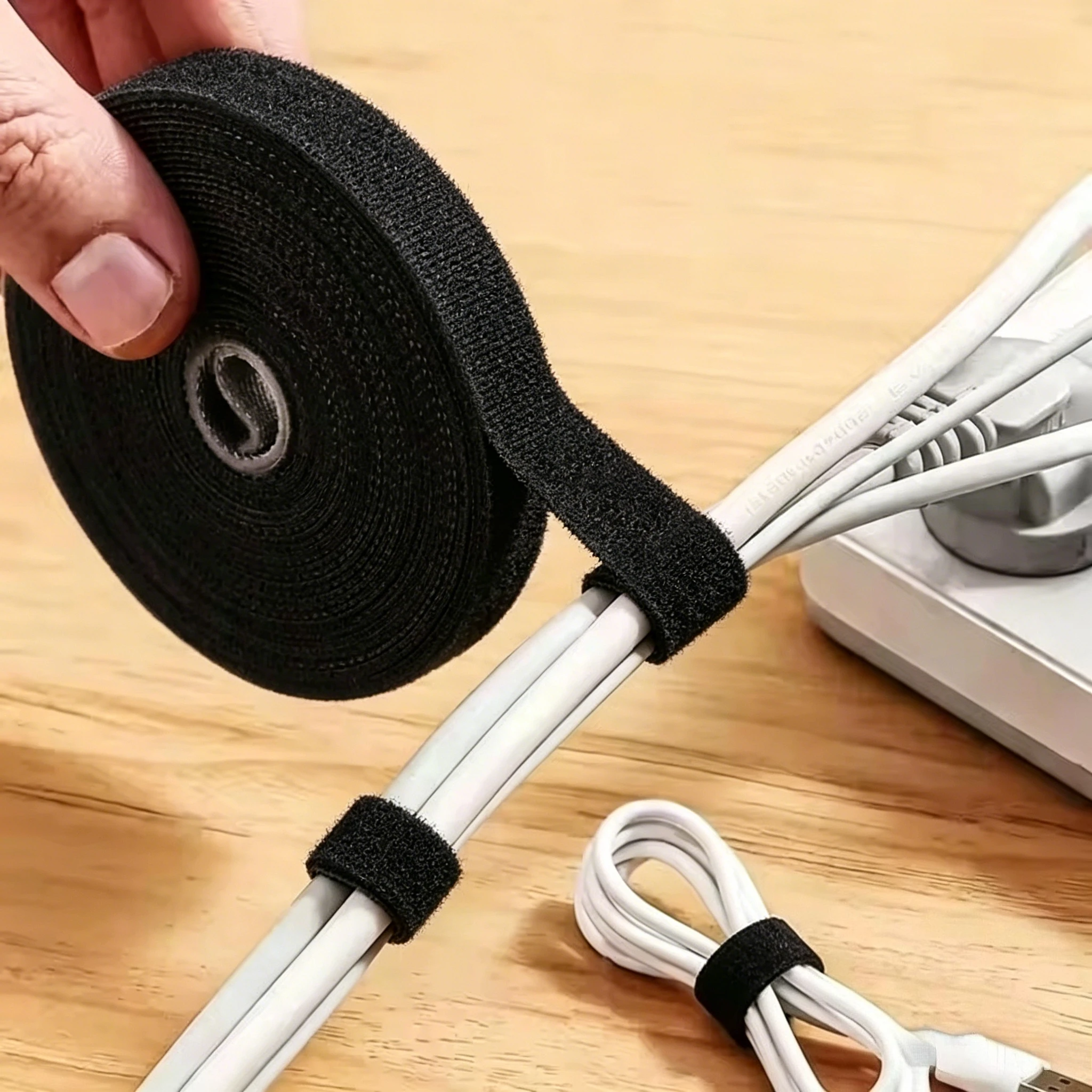 Cable Organizer Wire Winder Tape Earphone Mouse Cord Management Ties Protector Cable Management 1/3M