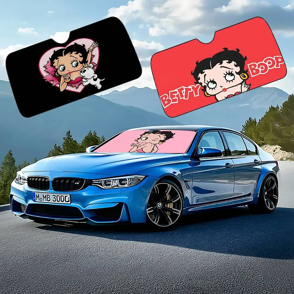 B-Betty-beautuful-B-Boops Stylish And Trendy Windshield Sunshade, Car Windshield Cover, Car Sunshade Curtain, Car Sun Protection