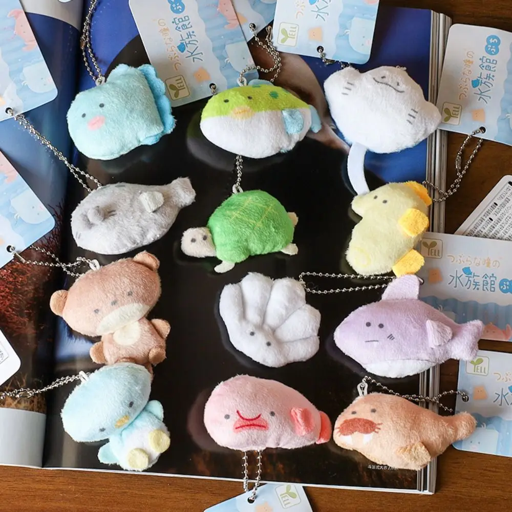 

Seal Cartoon Aquarium Plushies Pendant Shark Stuffed Fish Keyring Soft Japanese Style Backpack Decor Couple