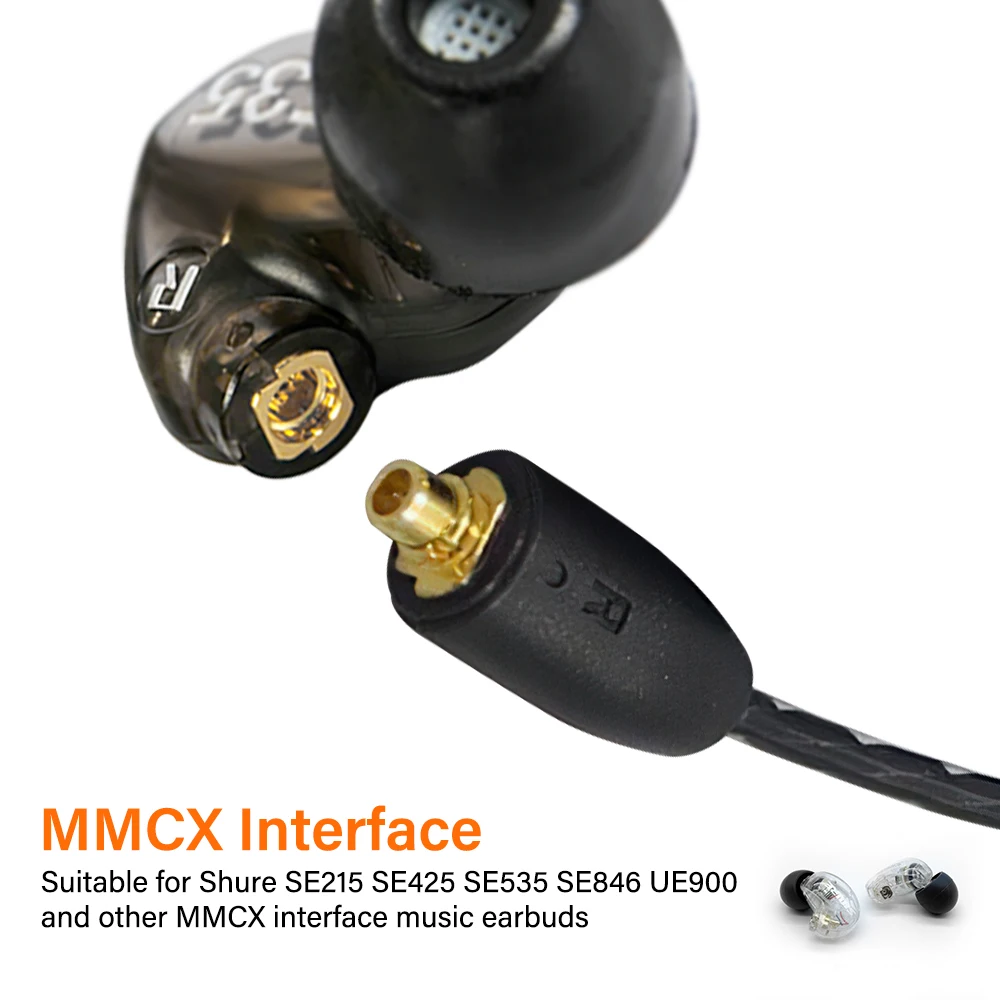 Shure SE215 SE425 SE535 SE846 MMCX 3.5mm Cable 1.25m