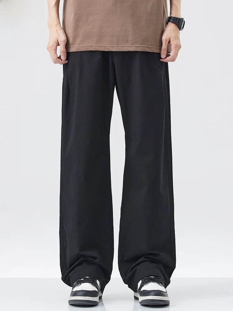 

LEATE Американский ретро-дизайн, летние изогнутые ножи, модные мужские уличные свободные драпированные брюки, рабочая одежда, повседневные брюки