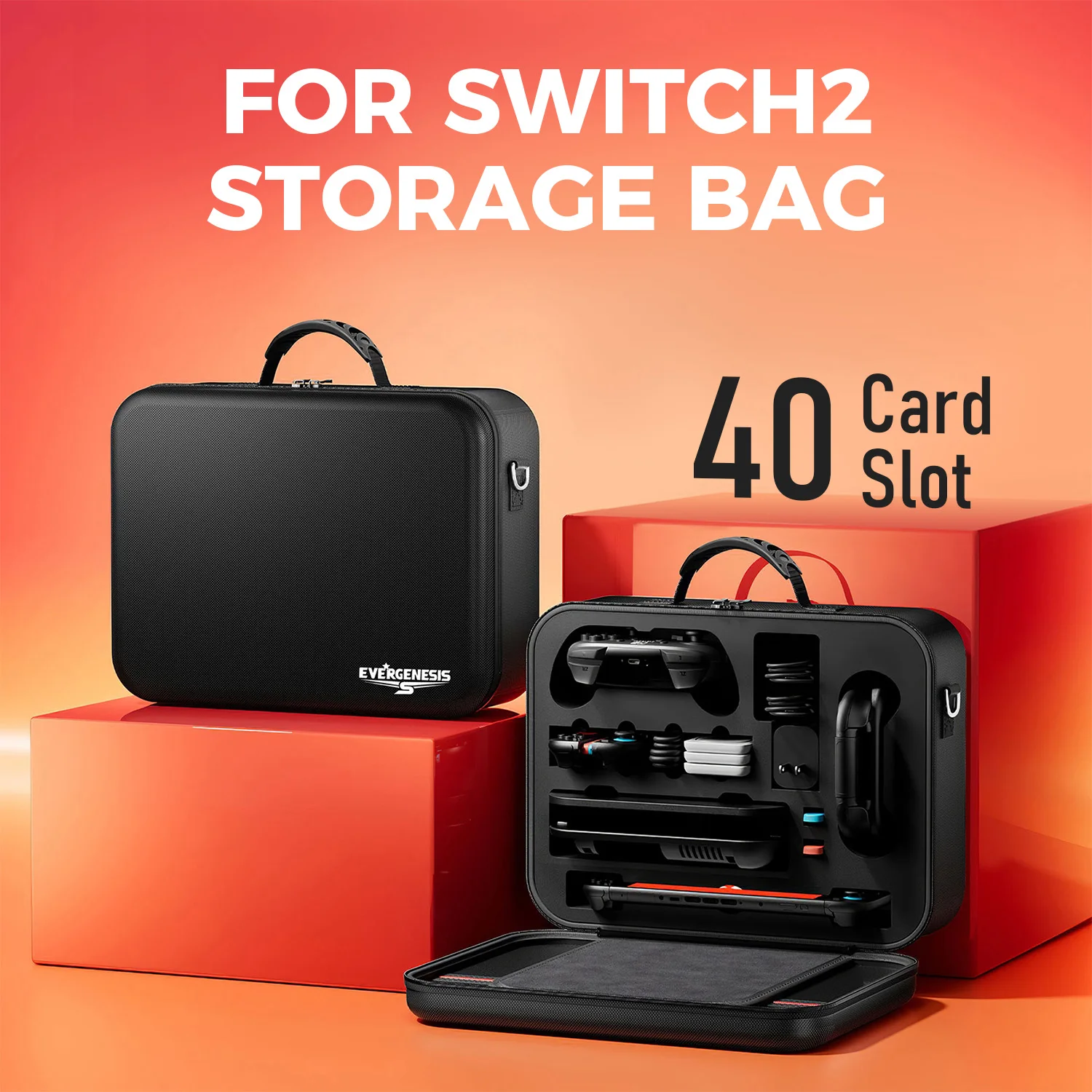 Large All in One Storage Bag For 2025 Switch 2 Oxford Cloth Hard Carrying Shoulder Hand Bag Waterproof NS2 Protective Cover