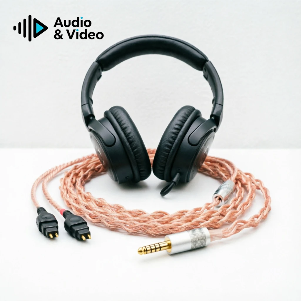 4Cores Braid OCC Silver Plated Earphone Cable For HD580 HD600 HD650 HD25 HD660S hd565 hd545 upgrade Balanced 2.5mm 4.4 xlr Adapt