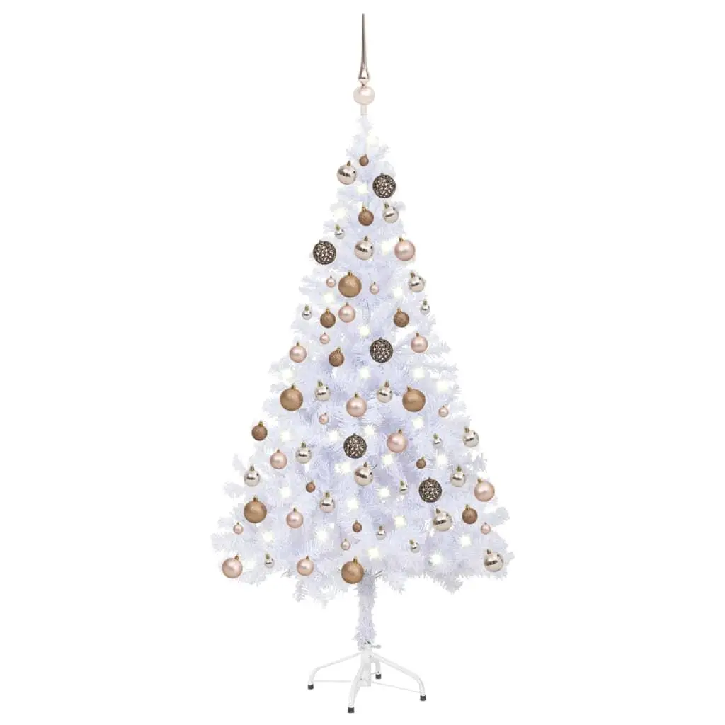 

Artificial Christmas Tree Pre-lit with Ball Set 47.2 Inch 230 Branches Festive Holiday Decoration Indoor Use