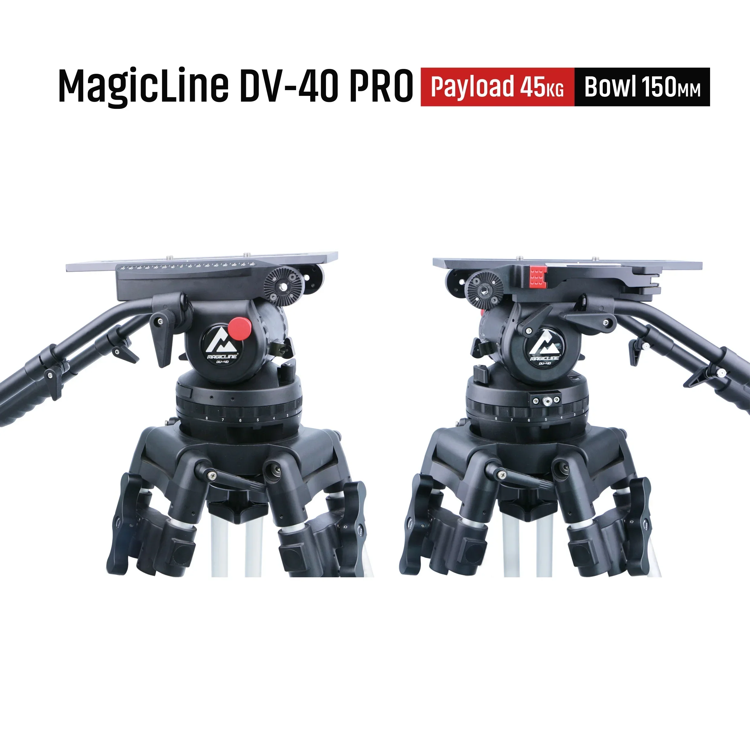 MagicLine Broadcast Heavy Duty Video Camera Tripod System With 150mm Bowl Cine 30 Fluid Head kit Photographic Equipment