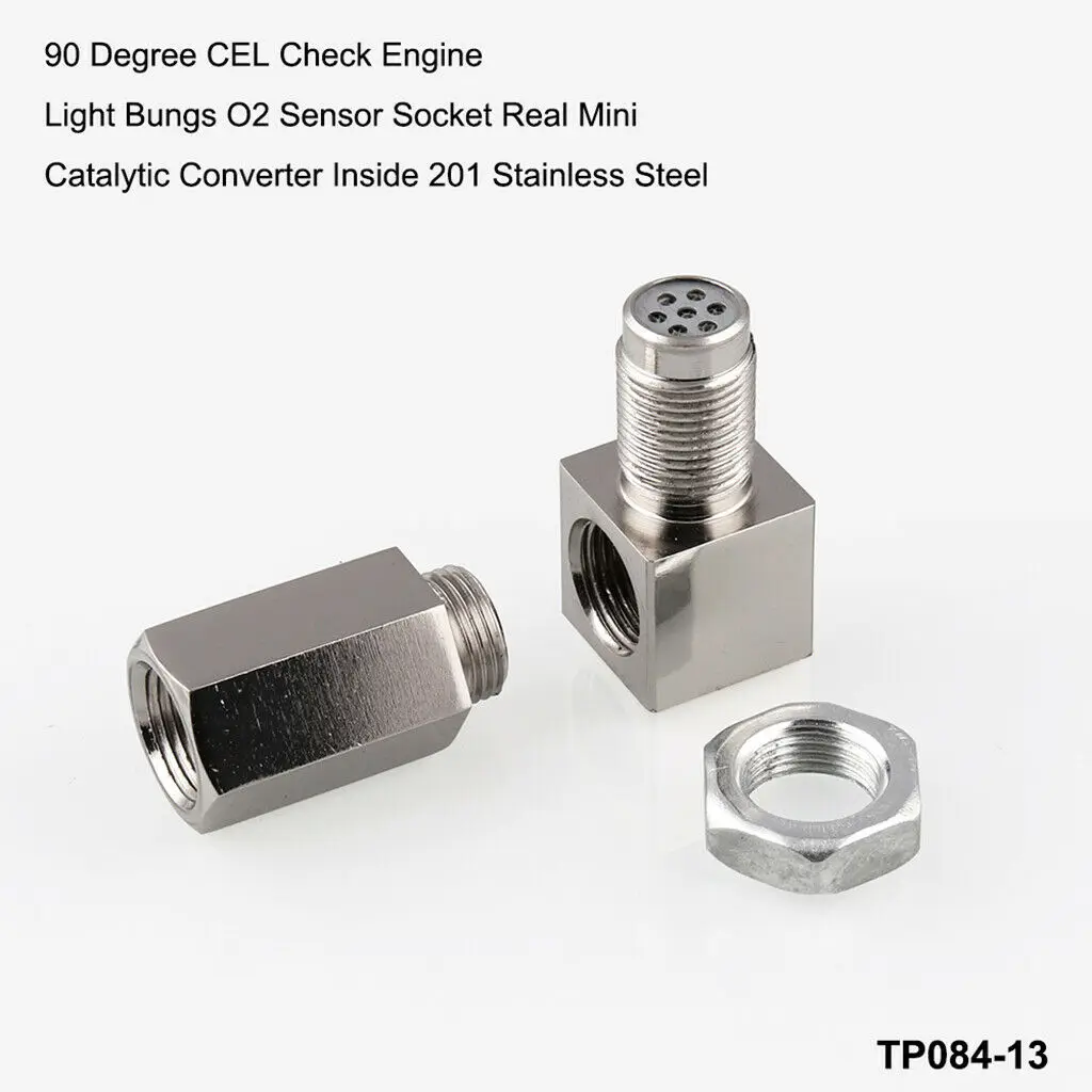 

90 Degree Angled Adapter O2 Oxygen Sensor Spacer Check Engine Light Fixed Automotive Sensors Connector Accessories