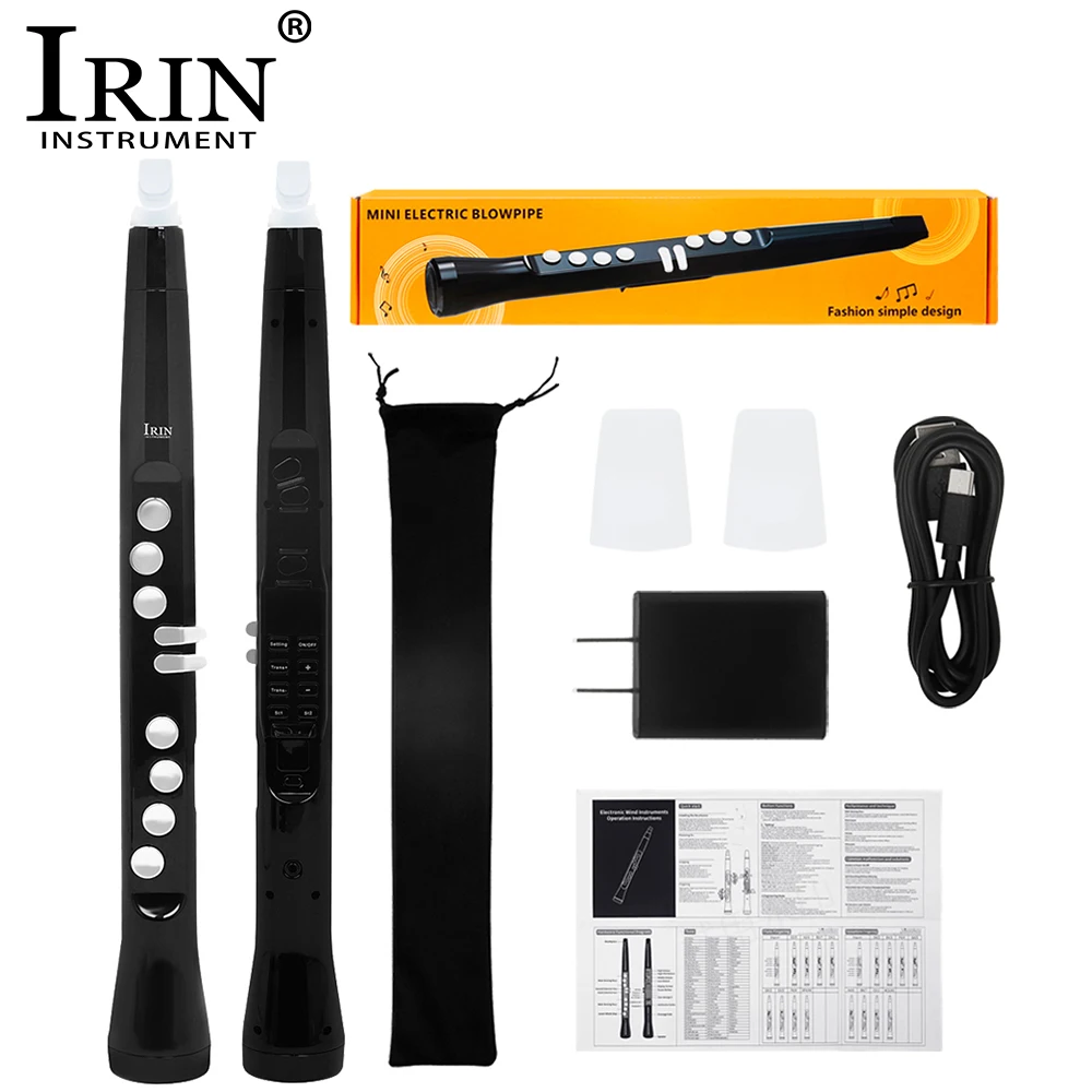 IRIN 99 Tones Electric Blowpipe MIDI Electronic Saxophone Flute Clarinet 99 Kinds of Wind Instruments with Storage Bag USB Cable