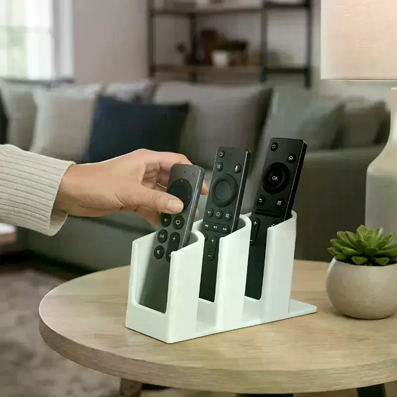 2/3/4 Grid Remote Control Holder Non-Slip Stand Creative Desktop Storage Rack Plastic Holder Multi Purpose Desk Organizer