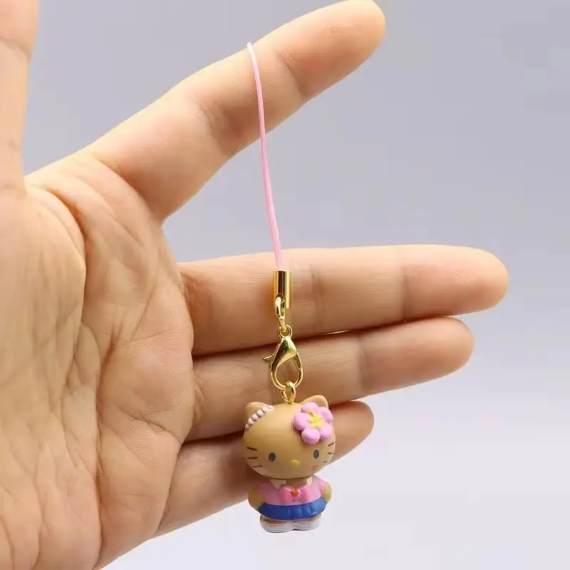 New In Stock Cute Black Leather Kt Cat Jewelry Pendant Blind Box University Kt Cat Phone Case Hanging Decoration Surprise Gift view 6