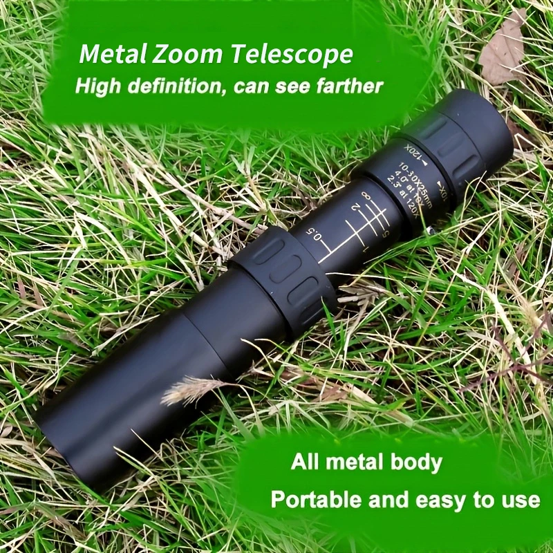 Portable Monocular 10-300X40 High Magnification Telescope High Zoom IPX4 Waterproof For Hunting Hiking Camping Travel Concert