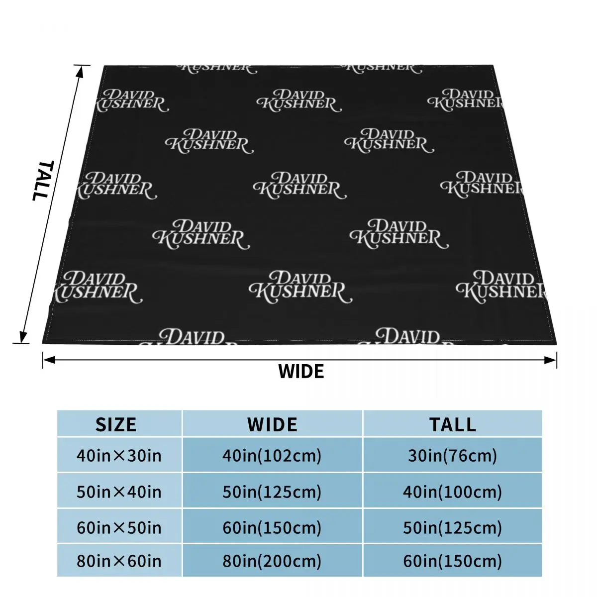 David Kushner Merch David Kushner Logo Throw Blanket for sofa anime Personalized Gift decorative Blankets