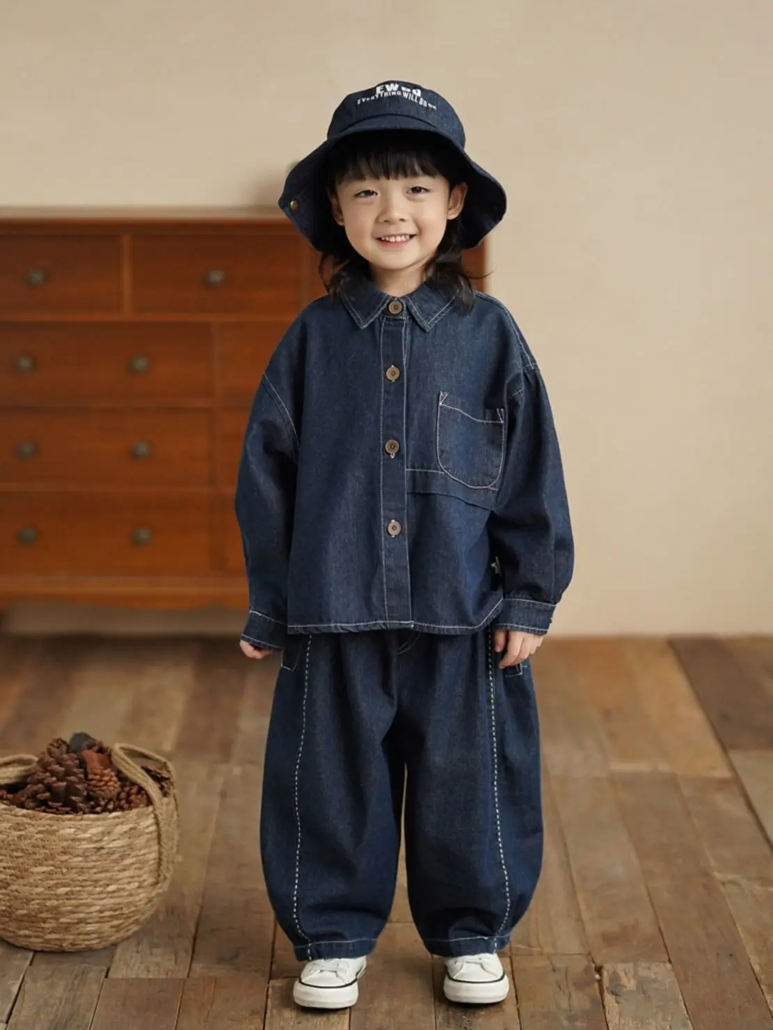 2 PCS set Spring Autumn Baby Boys Clothing Blue Jean Coat Shirts+Jean Pant Kids Suit Children Handsome Streetwear clothes
