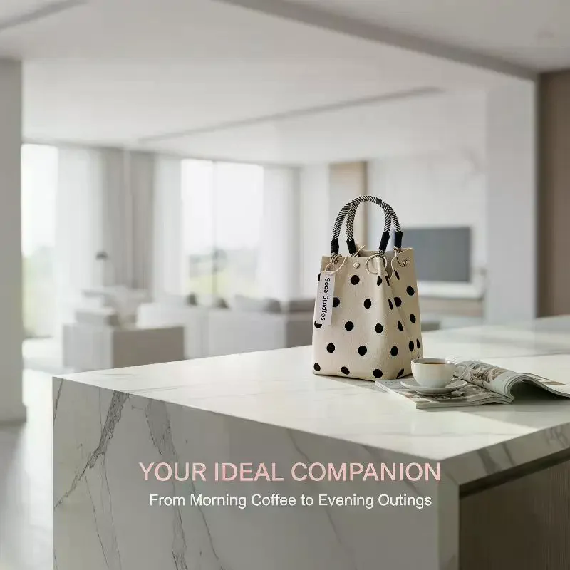 

Reusable 2026 Knitted Handbag with 3D Magnetic Snap for On-the-Go Lifestyles