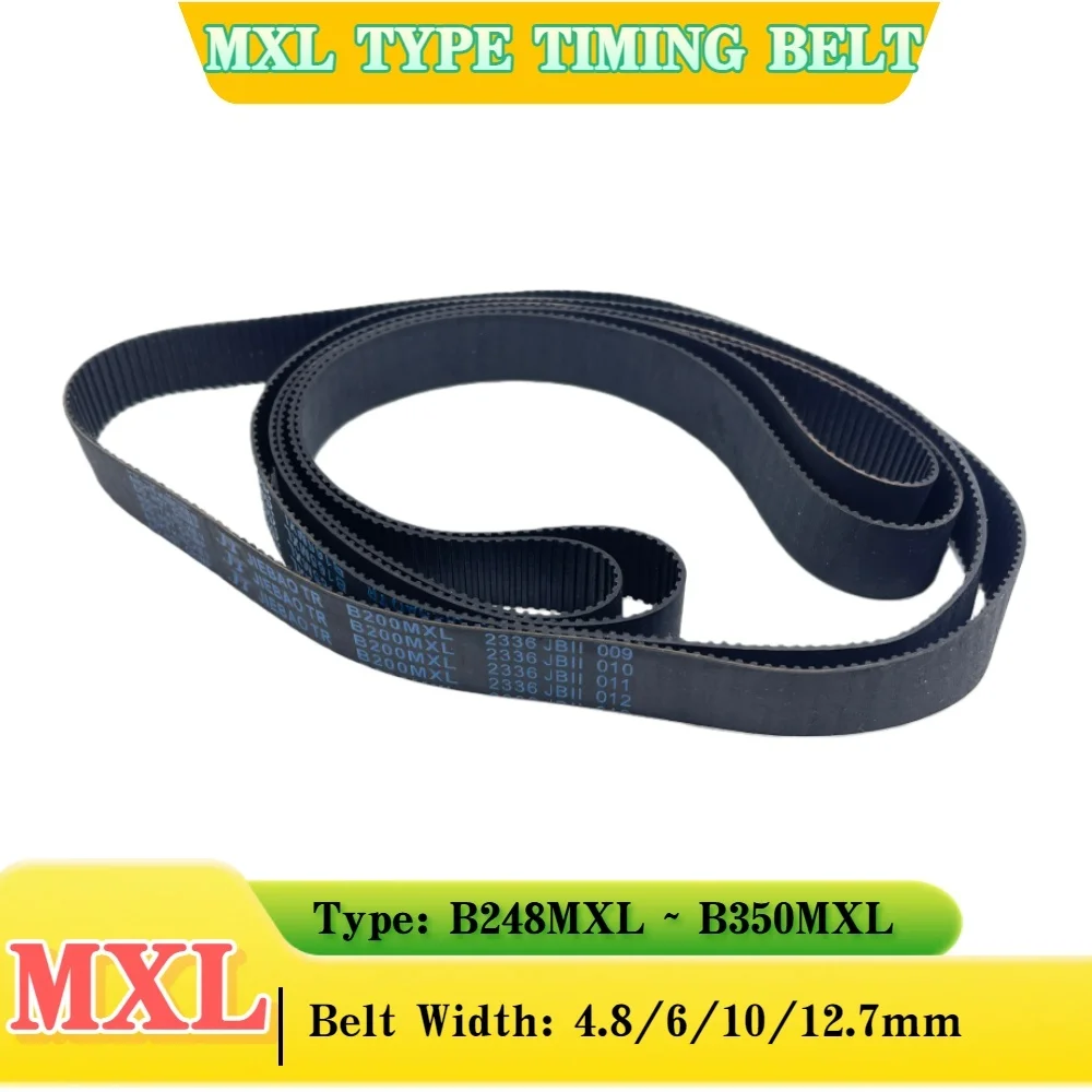 MXL Timing Belt B248MXL to B350MXL  MXL Rubber Belt Width 4.8/6/10/12.7mm MXL Belt Synchronous Belt Closed Loop Belts MXL