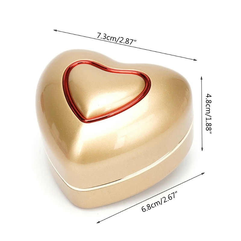 Hart-Vormige Led Light Wedding Ring Box Engagement Ringen Ketting Sieraden Case