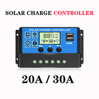 Solar Charge Controller 20A 30A PWM 12V / 24V With Dual Usb