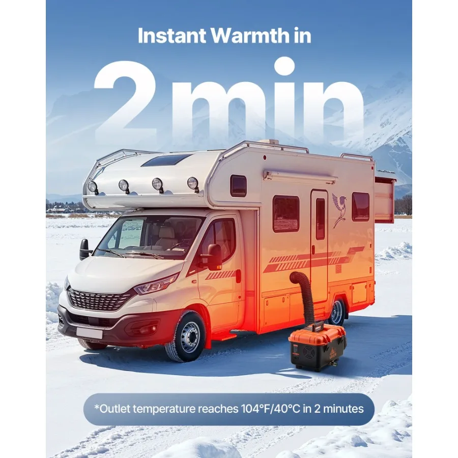 Aquecedor diesel Aquecedor de ar diesel portátil 8KW DC 12V 24V tudo em um 1,1 gal