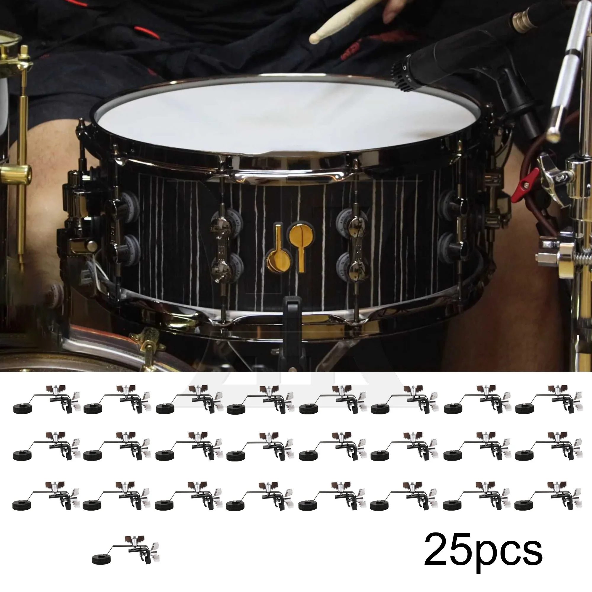 

Yibuy 25pcs Drum Damper Mute Suitable for Drum Set Installation