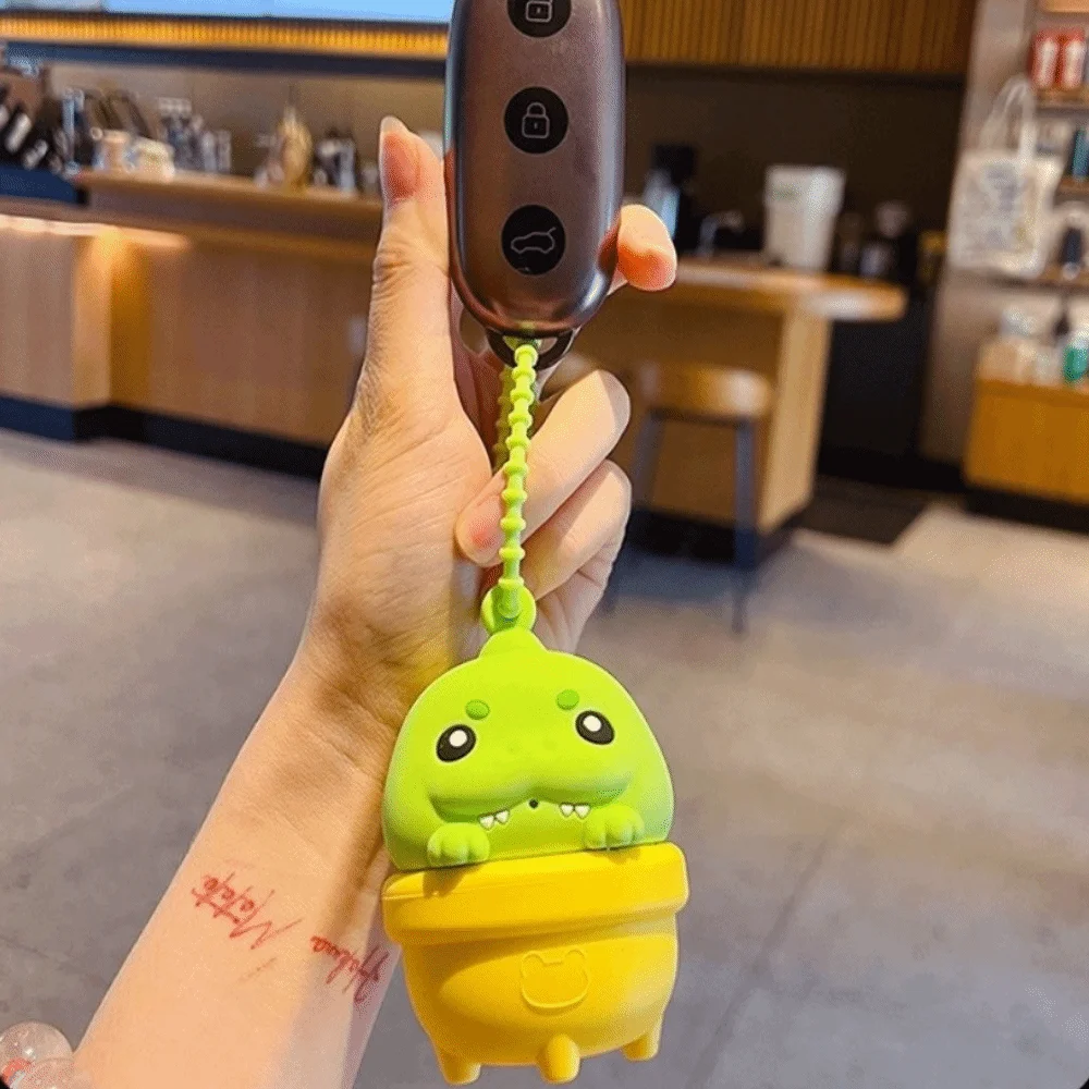 Hanging Decoration Water Squeezing Keychain Creative Dinosaur Cartoon Animals Pendant Panda Funny Duck Rabbit Key Chain