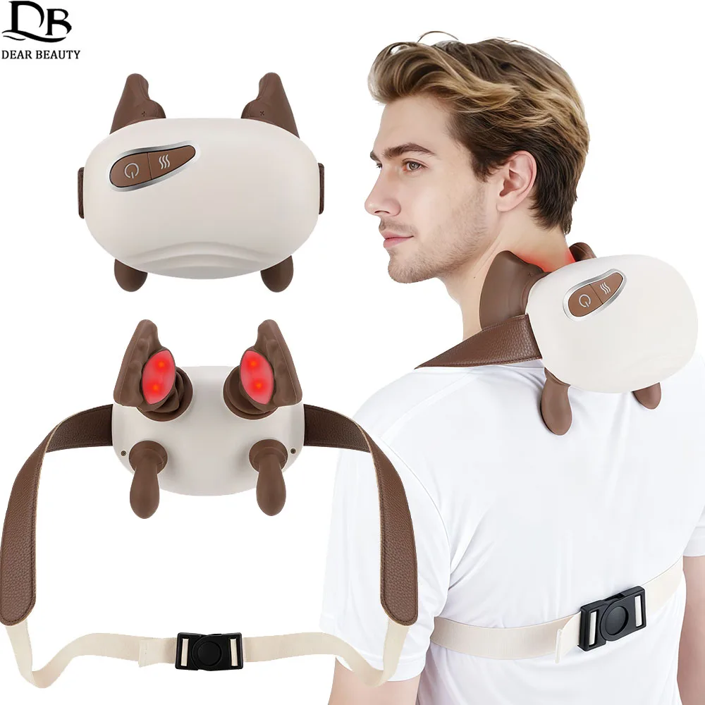 

Bionic Neck Shoulder Massager With Heating Wireless Hot Compress 4D Simulated Hand Kneading Massager For Neck Cervical Trapezius