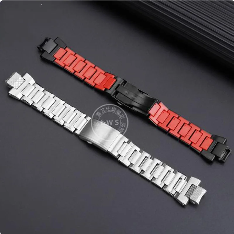 For Casio G-SHOCK MTG-B3000 MTG B3000 Series Solid Steel Strap Quick Release Stainless Steel Watch Chain Strap Accessories Men