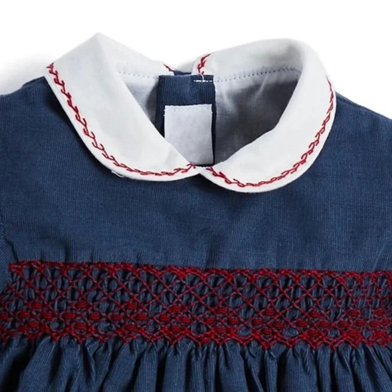 Climbing Clothes 100% Cotton Smocking Hand Embroidery New Toddler Girl Dresses Baby Summer Dress Kids Girls Casual Soft Dress