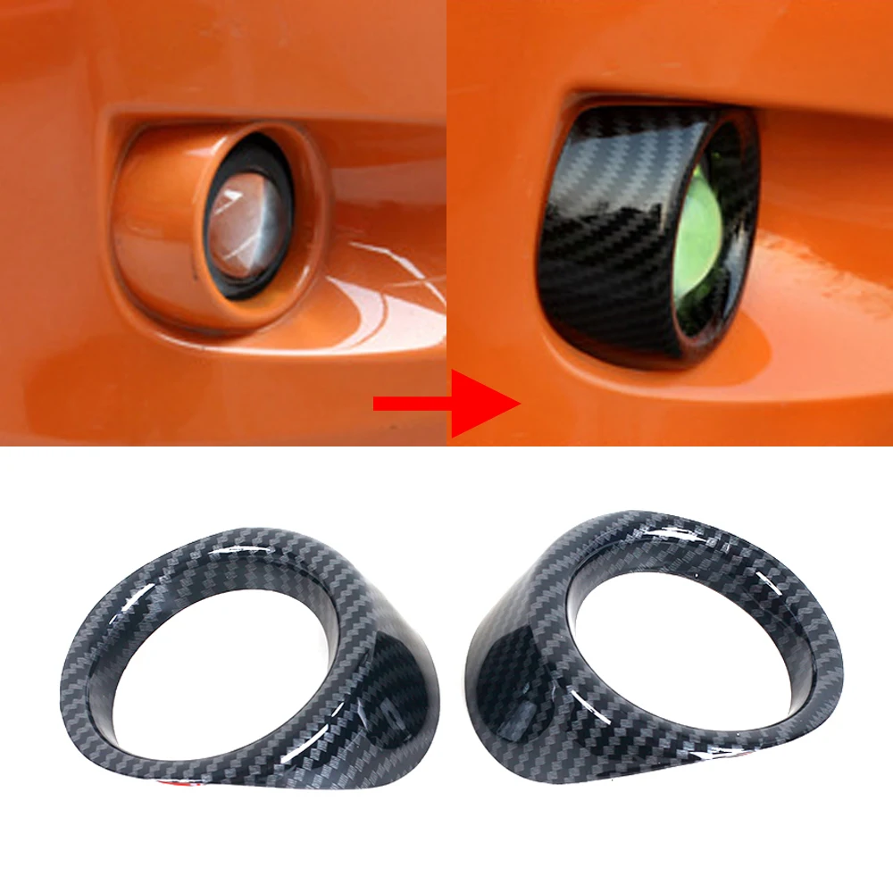 Car Headlight Eyebrow Rear Window Front Rear Fog Lamp Light Frame Cover Sticker Trim ABS Carbon Fiber For Subaru XV 2012-2016