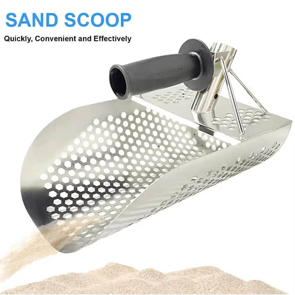 

Metal Detecting Beach Sand Scoop Handle Stainless Steel Treasure Search Shovel Tool Wear-resistant Compact and Lightweight