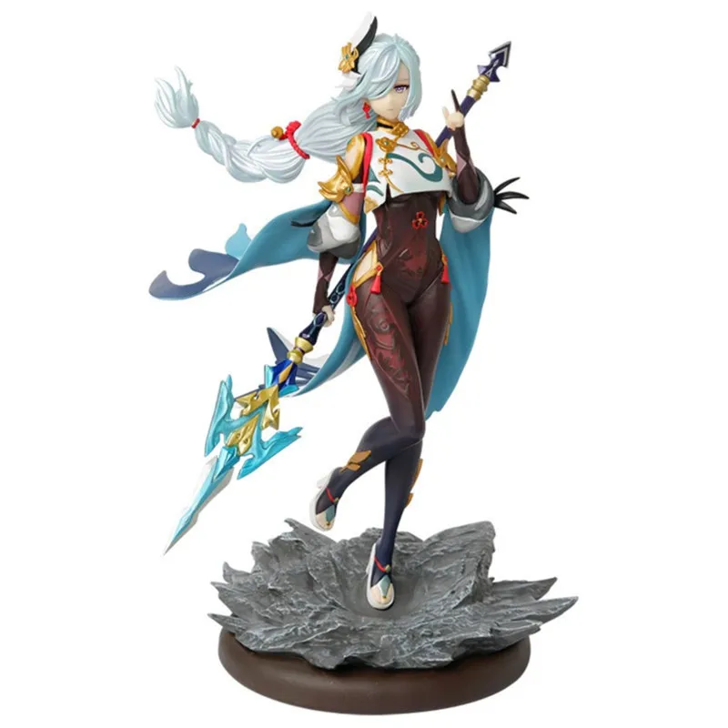 

30cm Genshin Impact Anime Figure Shenhe Game Peripheral Sexy Decor Statue Action Figurine Collection Model Toys Doll Gifts