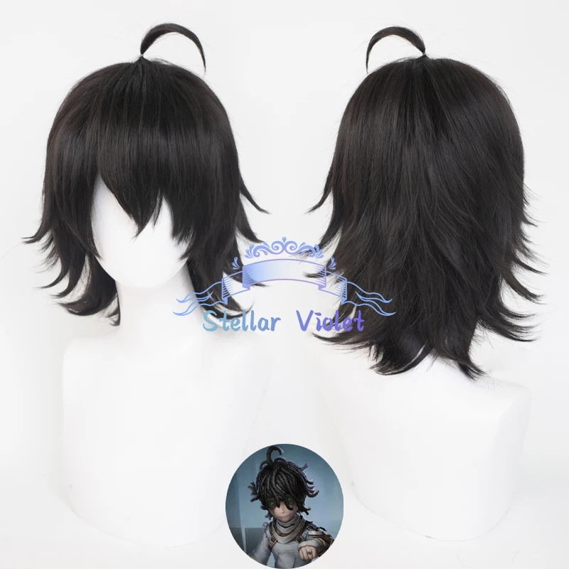 

Game Identity V Wig Patient Emil Cosplay Wigs Cosplay Costumes 35CM Short Black Patient Emil Synthetic Wigs Anime Halloween