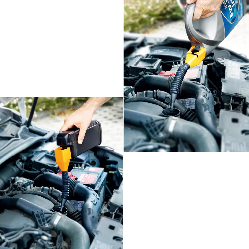 Plastic Car Motorcycle Refueling Gasoline Engine Oil Funnel Filter Transfer Tool Funnel Kit Fluid Change Filling Tool 2pcs