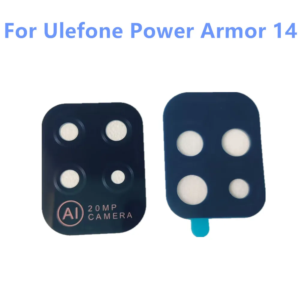 New For Ulefone Power Armor 14 Cell Phone Rear Main AI 20MP Camera Outside Lens Glass Repair Part With Adhesive Tape