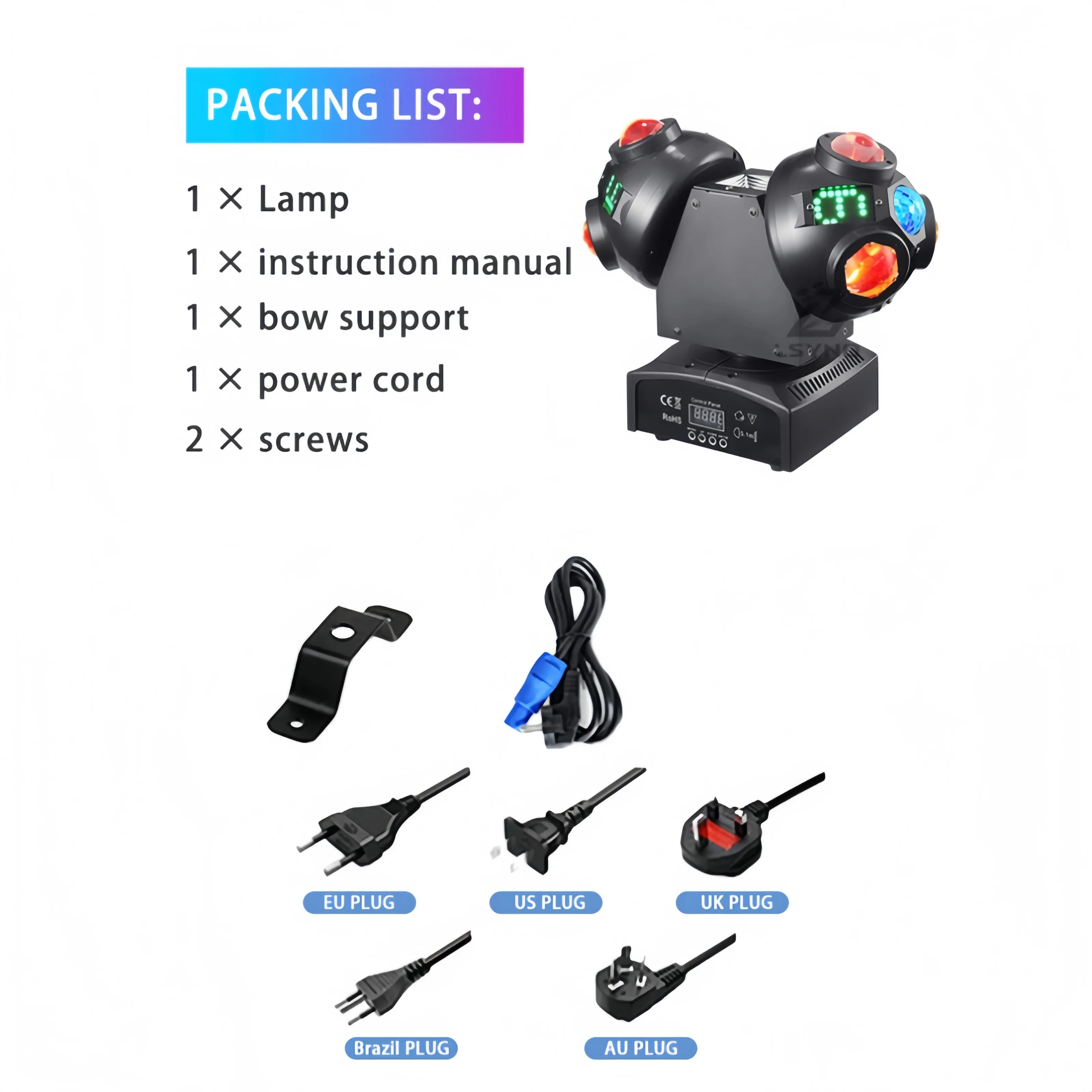 100W Disco Ball Party Light DMX512 LED Beam Double Moving Head Strobe Rotating DJ Mobile Stage Effect For Club Wedding Events