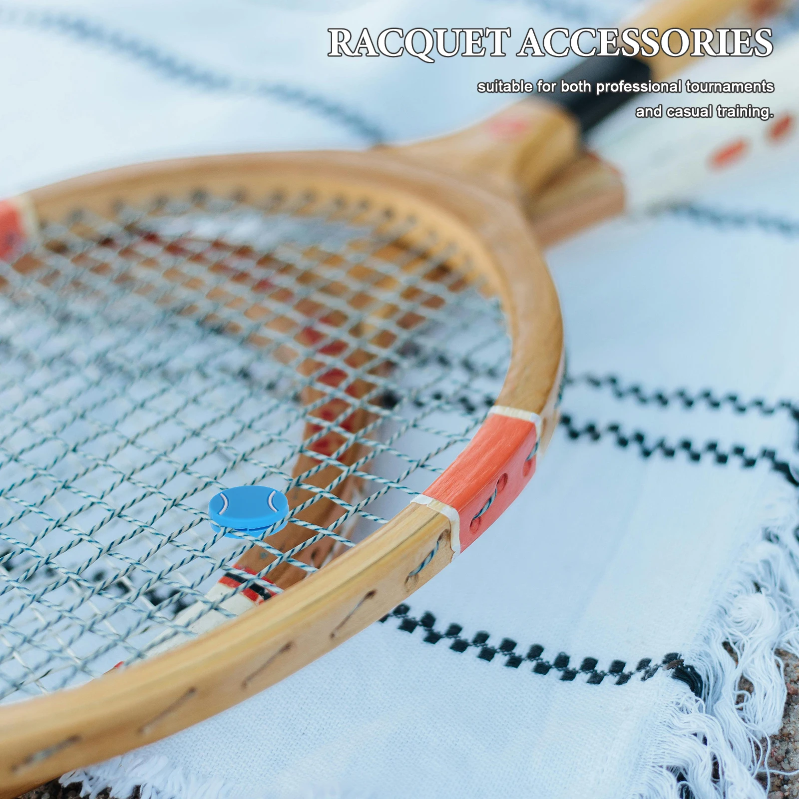 

6pcs Silicone Reduction Shock Absorber Soft Anti Vibration Dampeners For Rackets Universal Compatibility Tennis Accessories For