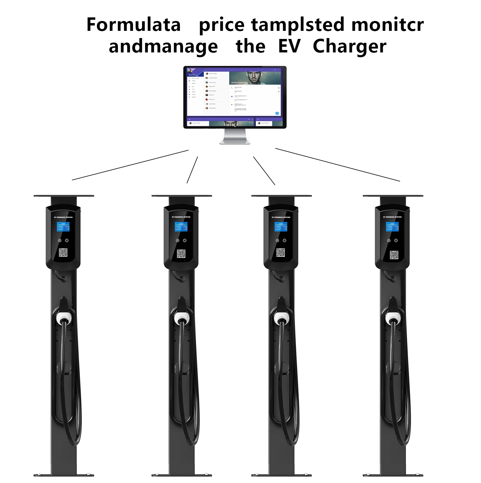 EV Fast Charge Station 120kw to 240kw CCS dc charging level 3 ev charger with POS