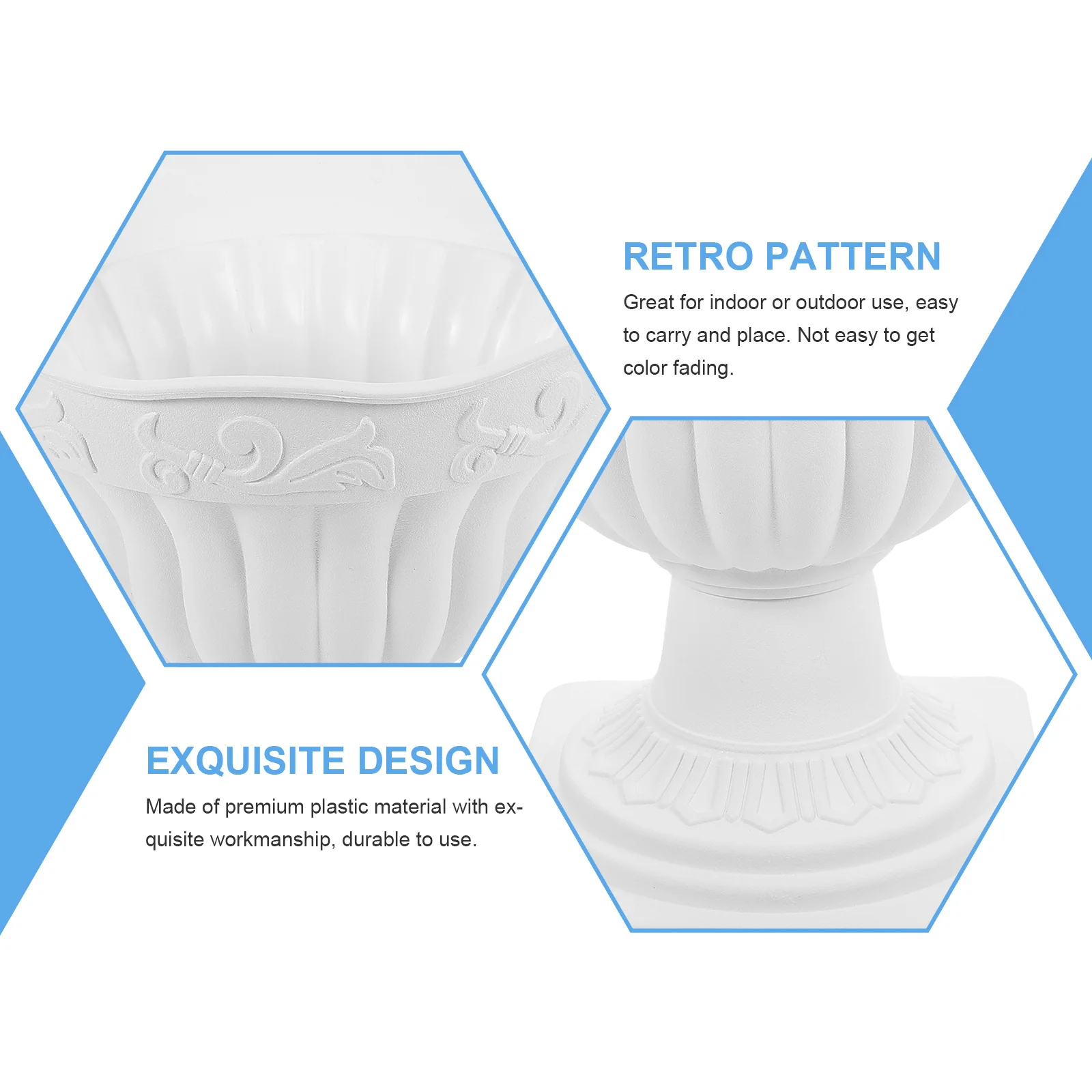 

Plastic Vintage Flower Pot European Style Wedding Porch Planter Balcony Decor Indoor Outdoor Flower Container Balcony Planter