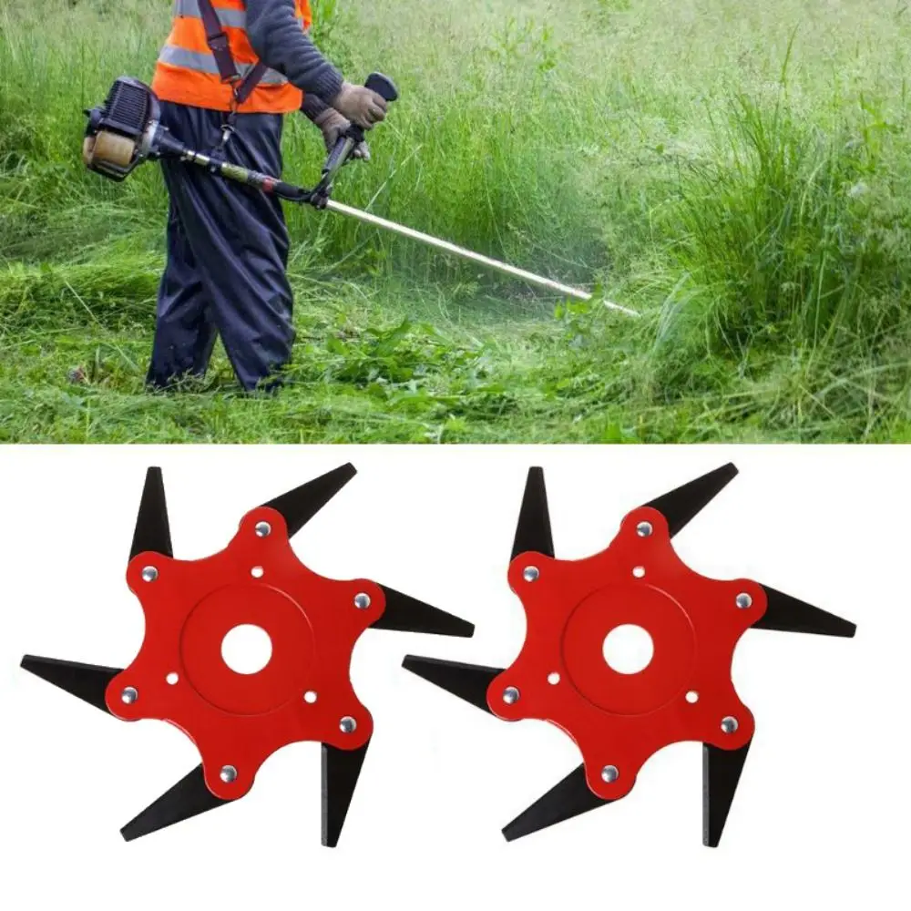 

Durable 6 Teeth Grass Trimmer Head Universal Metal Garden Grass Trimmer Manganese Steel Lawn Mower Weeding