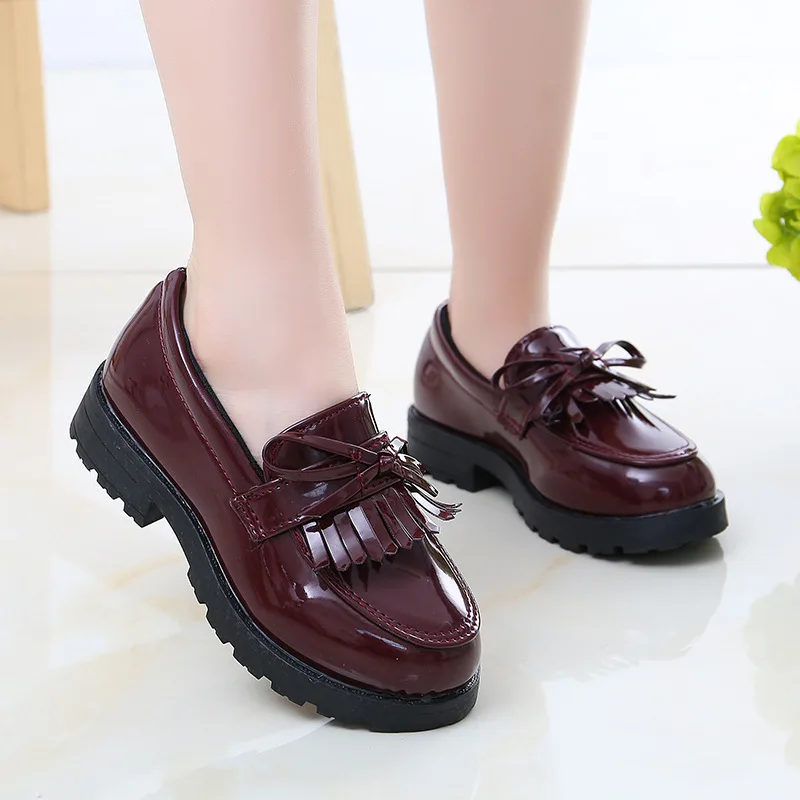 Kids Leather Shoe Girl Performance Children Leather Shoes Tassel Shoes Mary Jane Shoe Girl Shoes Kids Loafers Zapatos De Niña