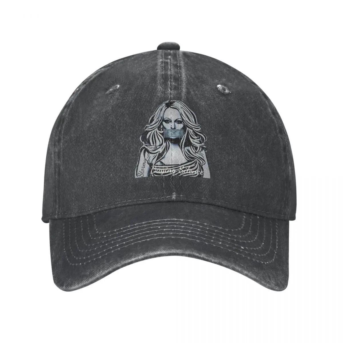 Stormy Daniels Buying Silence Baseball Caps Vintage Distressed Denim Washed Sun Cap for Men Women Outdoor Travel Caps Hat