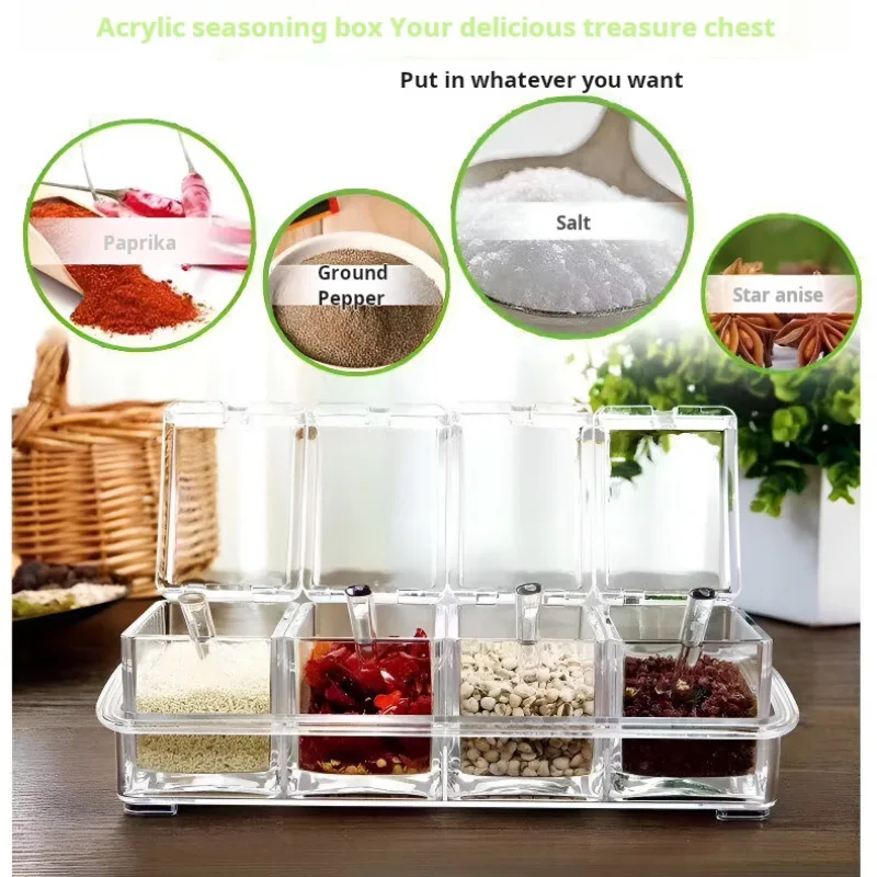 

Kitchen High Transparency Spice Jar Kitchen Gadget Spice Box High Transparency Kitchen Spice Jar