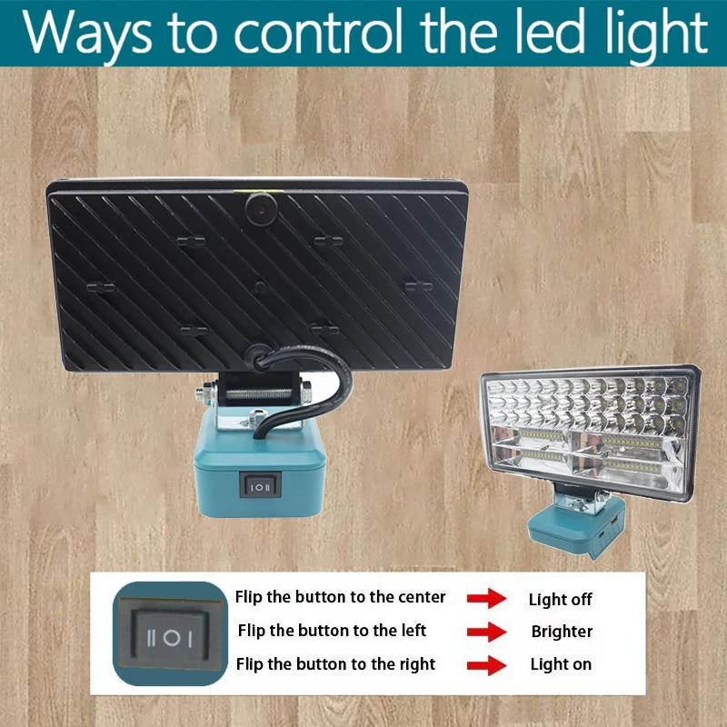 لماكيتا 18 فولت بطارية ليثيوم أيون Bl1830 خلية ليثيوم حزمة نوع C USB قوة البنك LED العمل ضوء المصباح مصباح يدوي شاحن الشعلة